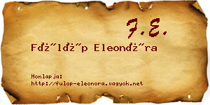 Fülöp Eleonóra névjegykártya