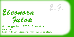 eleonora fulop business card