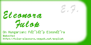eleonora fulop business card